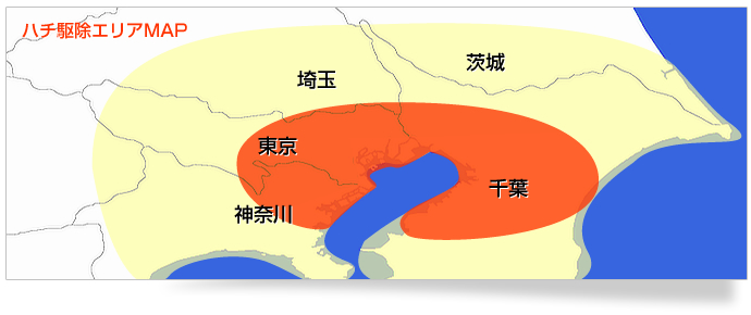 対応エリア地図:千葉、東京