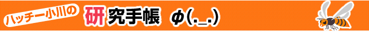 ハッチー小川の研究手帳 φ(._.)